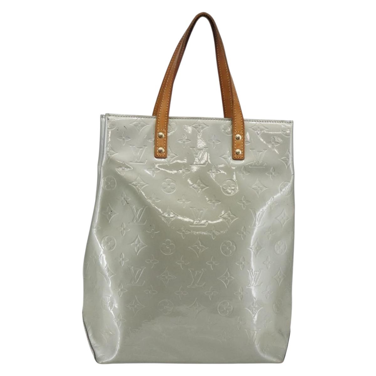 LOUIS VUITTON Monogram Vernis Reade MM Hand Bag Gris M91142 LV Auth BA6709