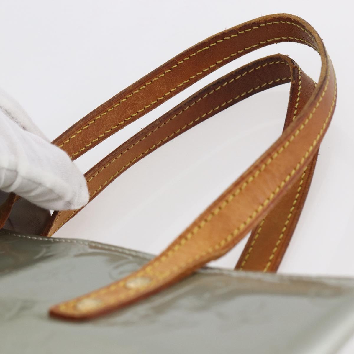 LOUIS VUITTON Monogram Vernis Reade MM Hand Bag Gris M91142 LV Auth BA6709