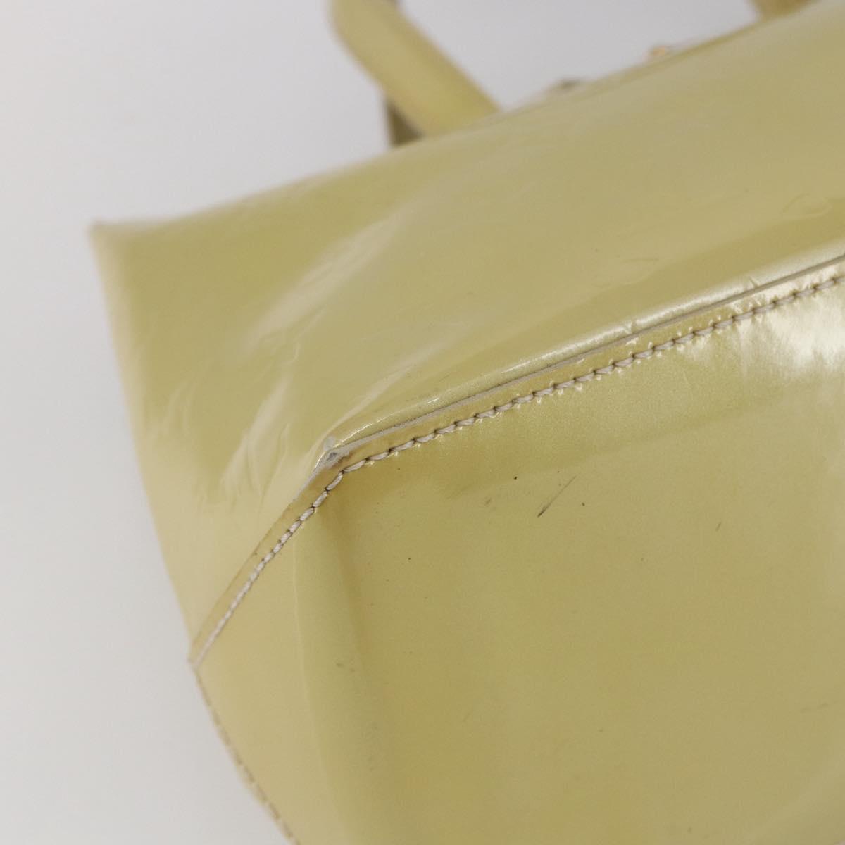 LOUIS VUITTON Monogram Vernis Wilshire PM Hand Bag Broncorail M91452 Auth BA6711