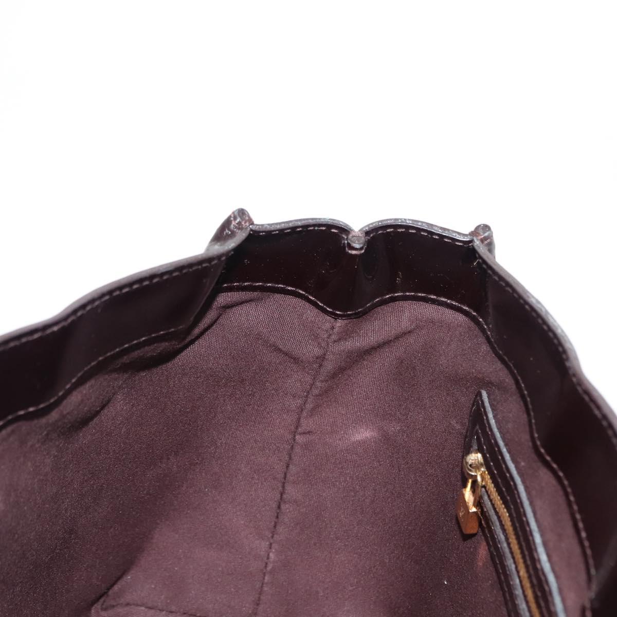 LOUIS VUITTON Monogram Vernis Wilshire PM Hand Bag Amarante M93641 Auth BA6712