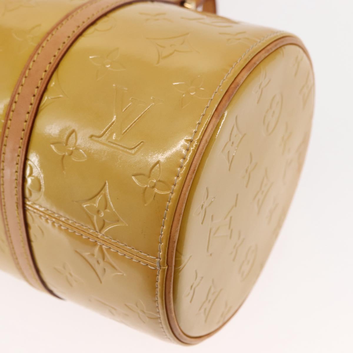 LOUIS VUITTON Monogram Vernis Bedford Hand Bag Beige M91006 LV Auth BA6713