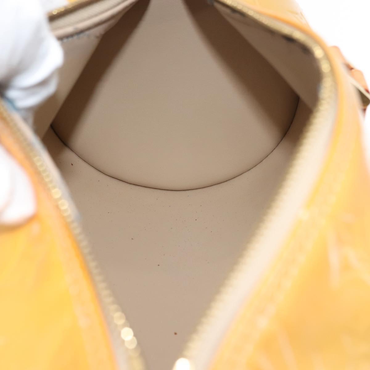 LOUIS VUITTON Monogram Vernis Bedford Hand Bag Beige M91006 LV Auth BA6713