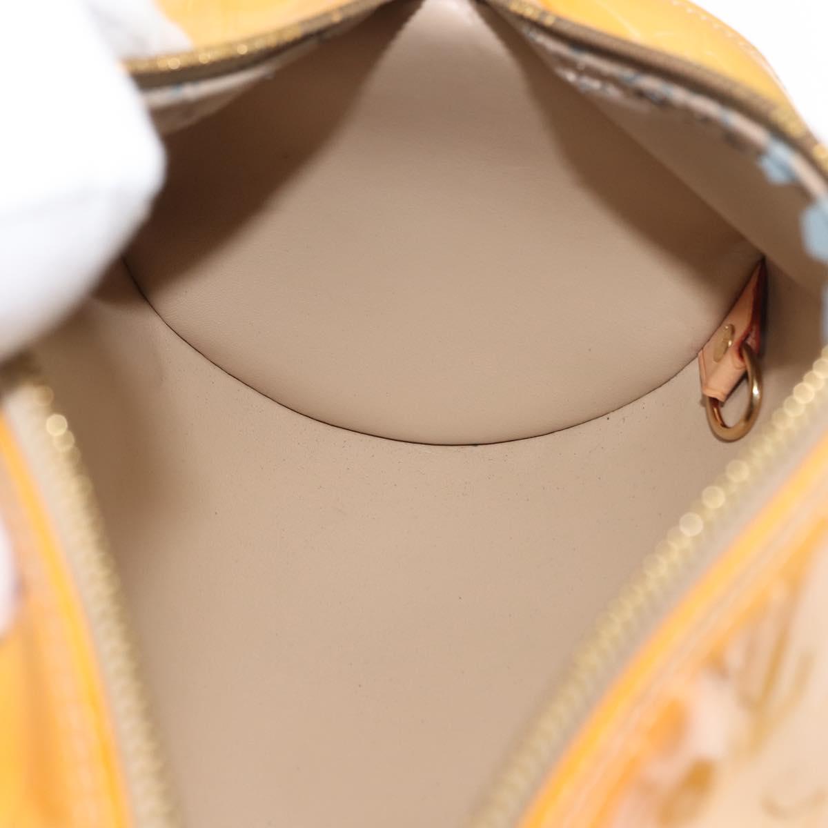 LOUIS VUITTON Monogram Vernis Bedford Hand Bag Beige M91006 LV Auth BA6713