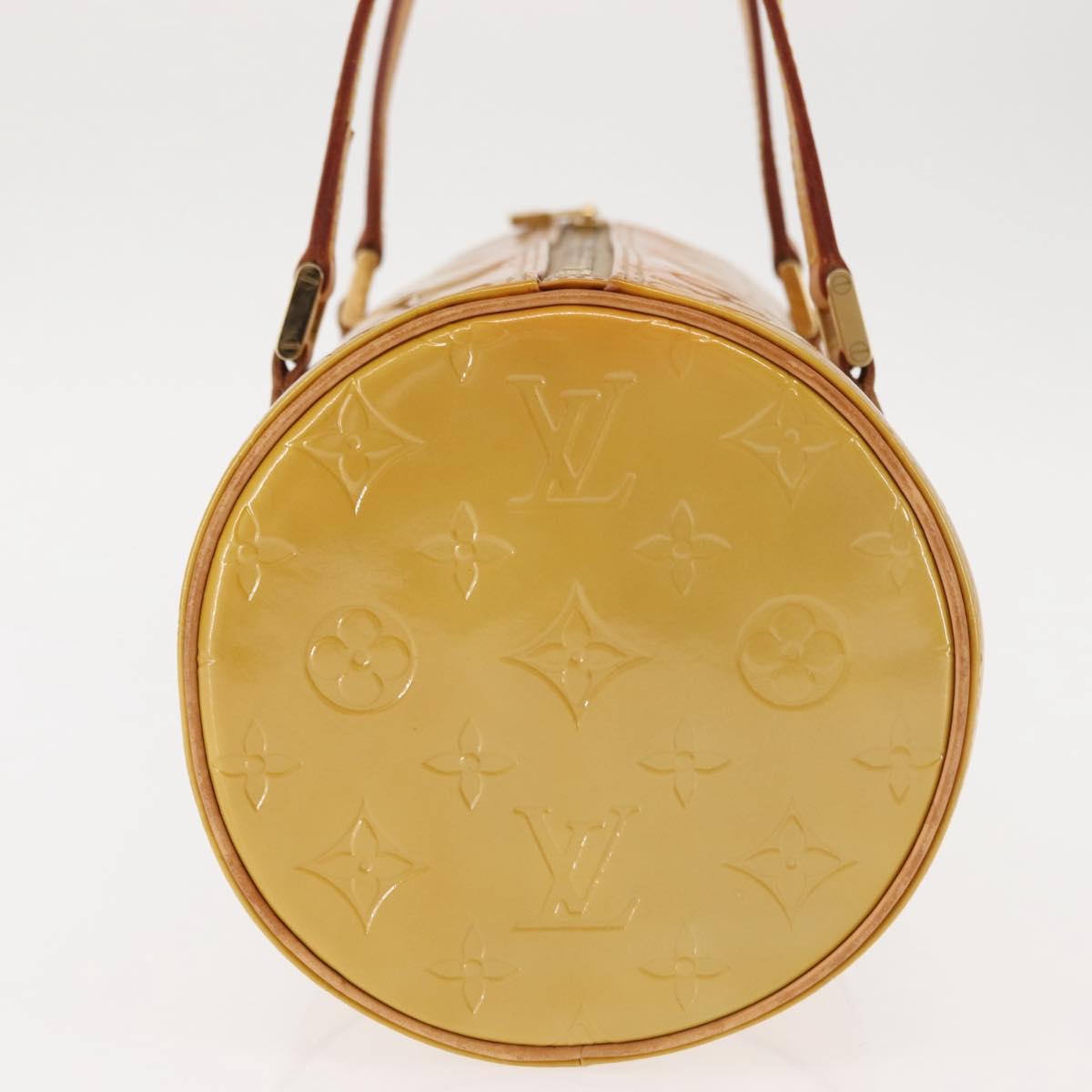 LOUIS VUITTON Monogram Vernis Bedford Hand Bag Beige M91006 LV Auth BA6713