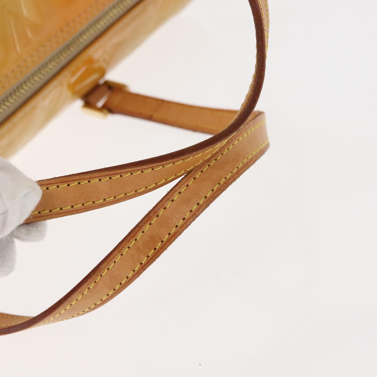 LOUIS VUITTON Monogram Vernis Bedford Hand Bag Beige M91006 LV Auth BA6713