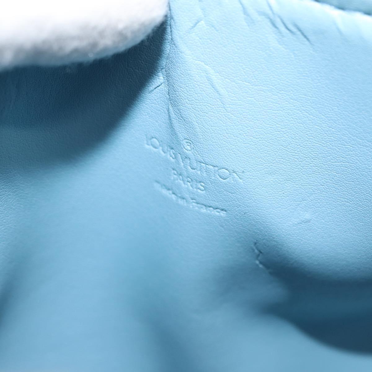 LOUIS VUITTON Monogram Vernis Bedford Hand Bag Baby Blue M91007 LV Auth BA6714