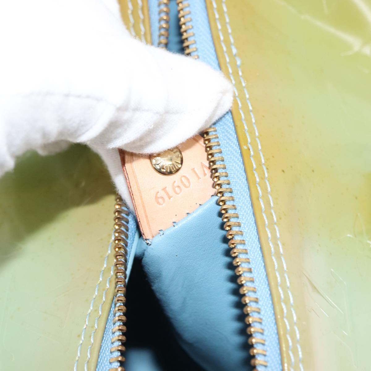 LOUIS VUITTON Monogram Vernis Bedford Hand Bag Baby Blue M91007 LV Auth BA6714