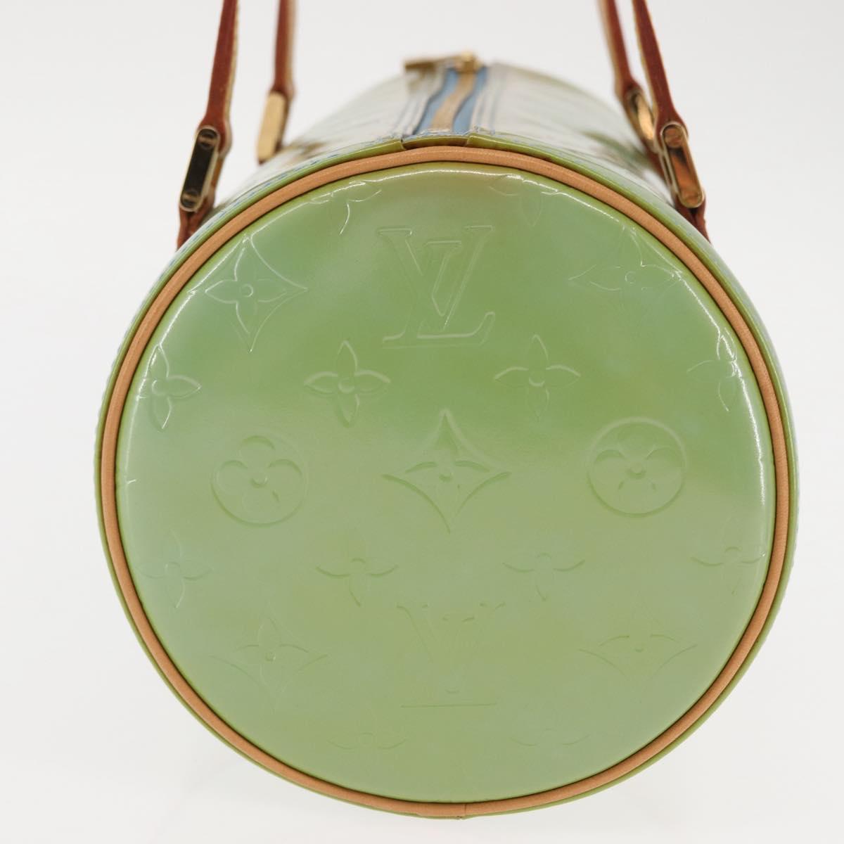 LOUIS VUITTON Monogram Vernis Bedford Hand Bag Baby Blue M91007 LV Auth BA6714