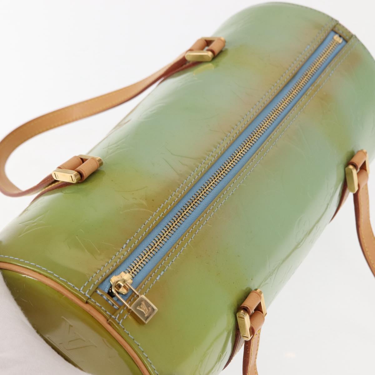 LOUIS VUITTON Monogram Vernis Bedford Hand Bag Baby Blue M91007 LV Auth BA6714