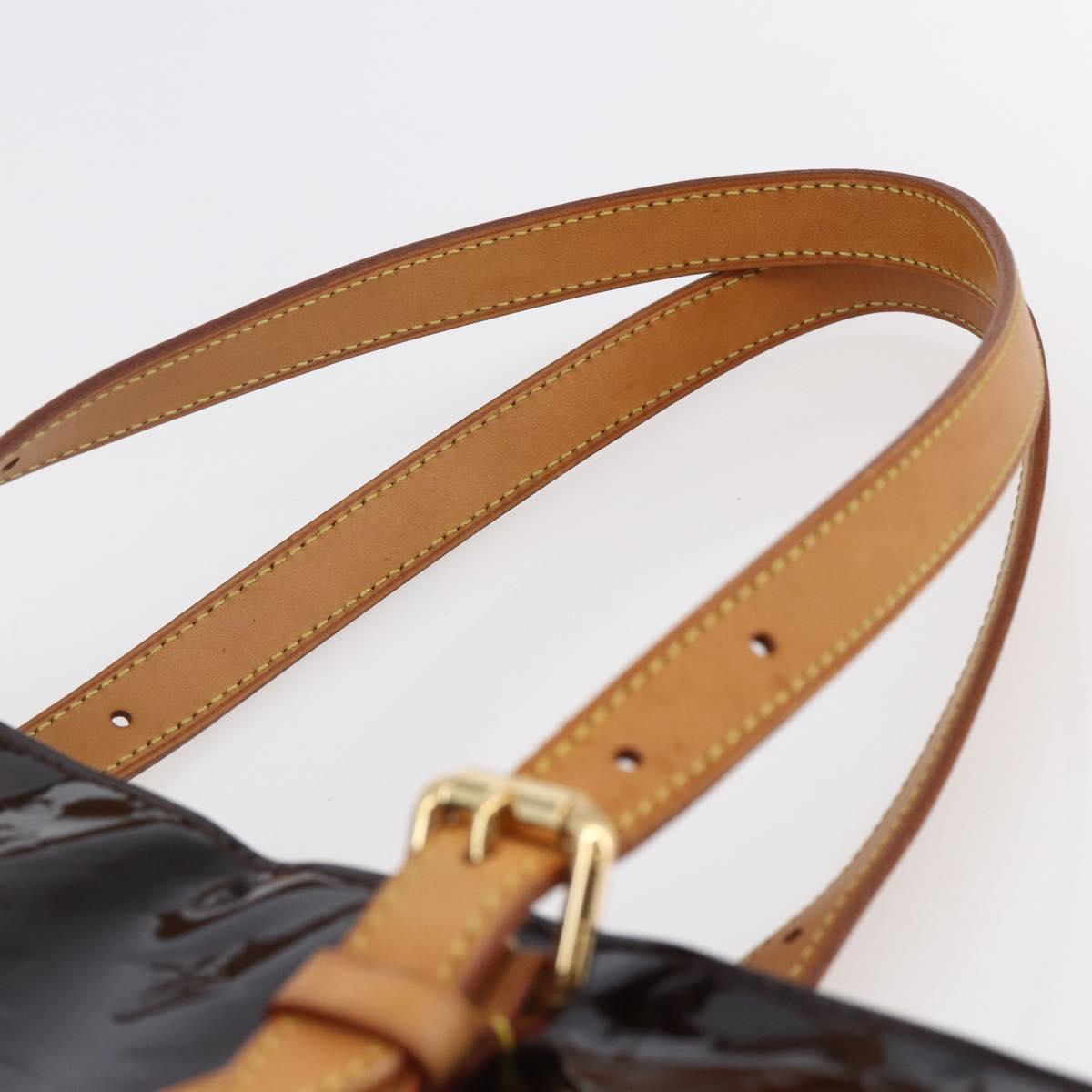 LOUIS VUITTON Monogram Vernis Brentwood Tote Bag Amarante M91994 LV Auth BA6715