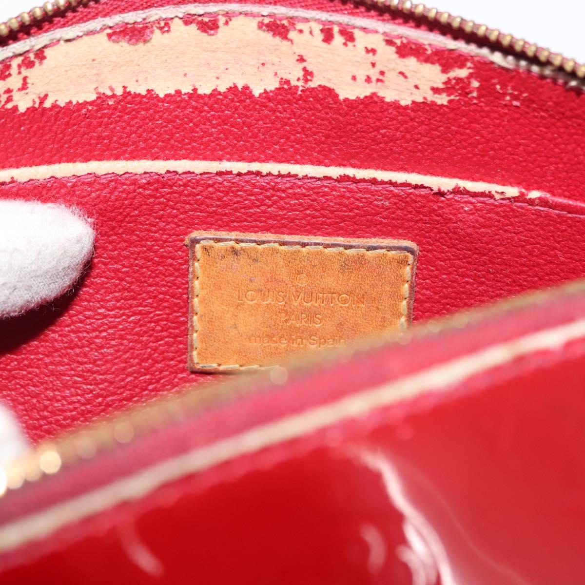 LOUIS VUITTON Monogram Vernis Pochette Pouch Rose Indian M90009 LV Auth BA6716