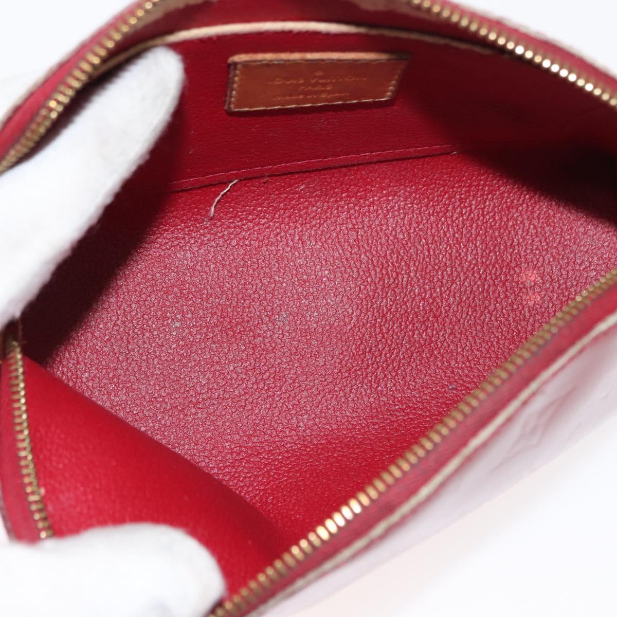 LOUIS VUITTON Monogram Vernis Pochette Pouch Rose Indian M90009 LV Auth BA6716