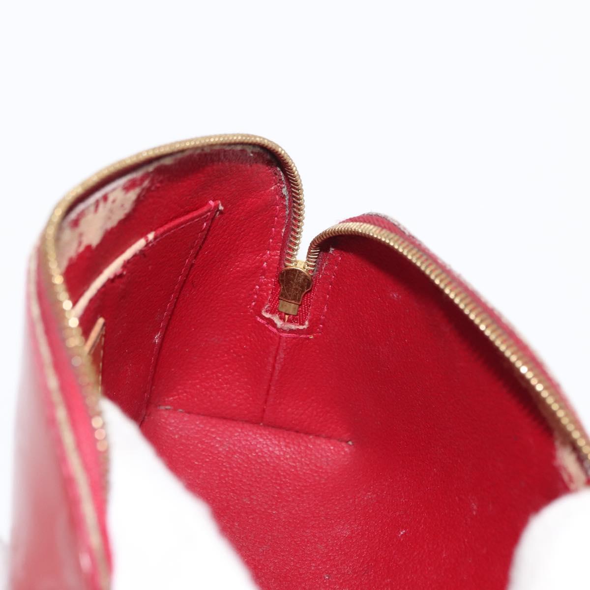 LOUIS VUITTON Monogram Vernis Pochette Pouch Rose Indian M90009 LV Auth BA6716