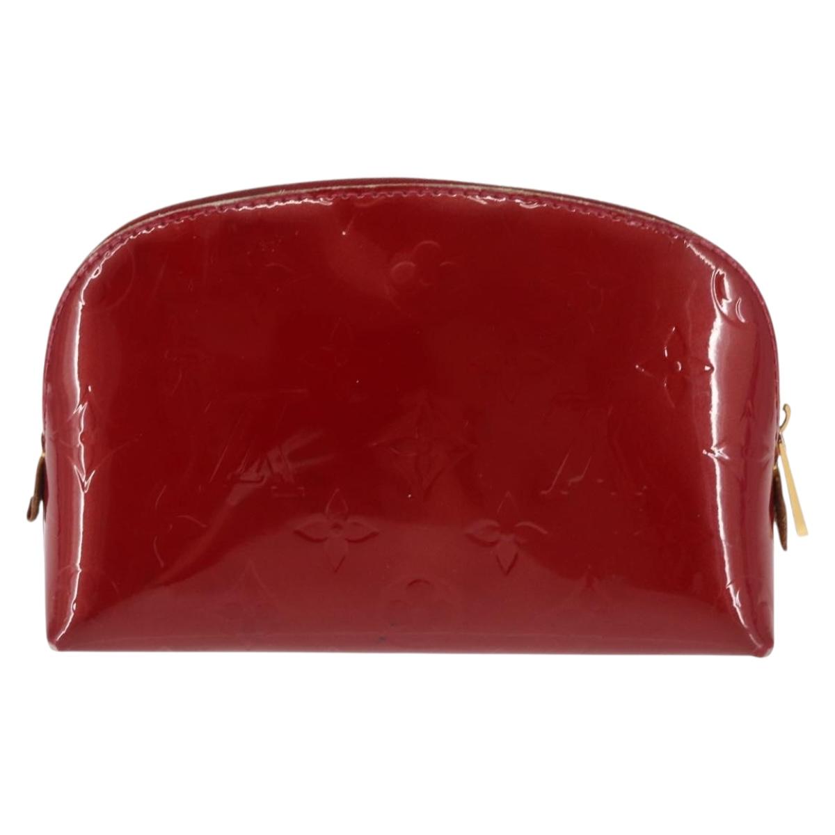 LOUIS VUITTON Monogram Vernis Pochette Pouch Rose Indian M90009 LV Auth BA6716