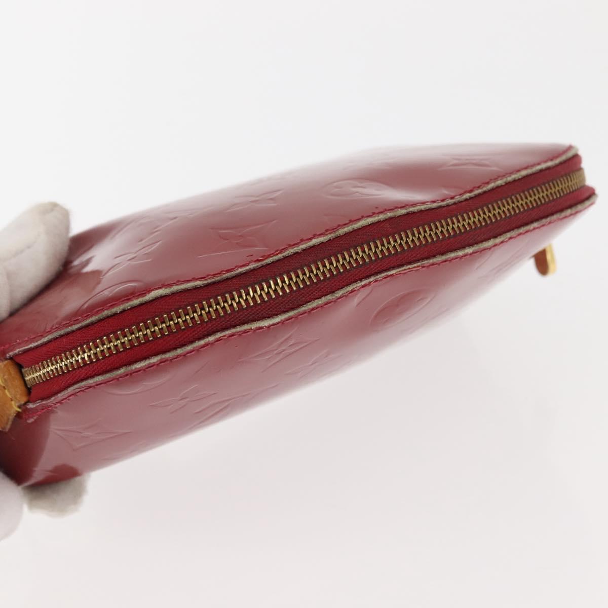 LOUIS VUITTON Monogram Vernis Pochette Pouch Rose Indian M90009 LV Auth BA6716