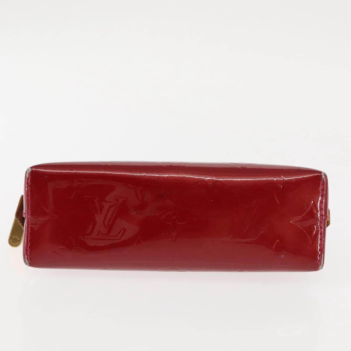 LOUIS VUITTON Monogram Vernis Pochette Pouch Rose Indian M90009 LV Auth BA6716