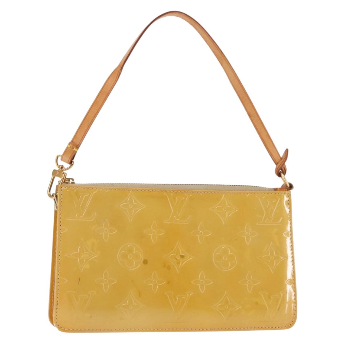 LOUIS VUITTON Monogram Vernis Lexington Pouch Beige M91010 LV Auth BA6717