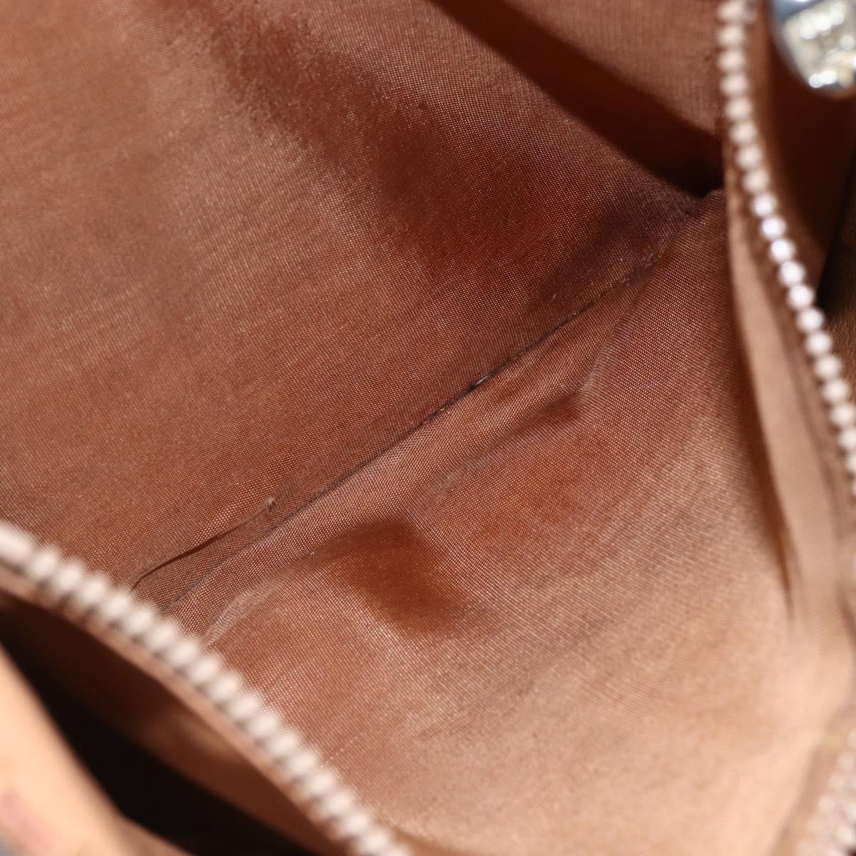 CELINE Macadam Canvas Tote Bag PVC Leather Brown Auth BA6719