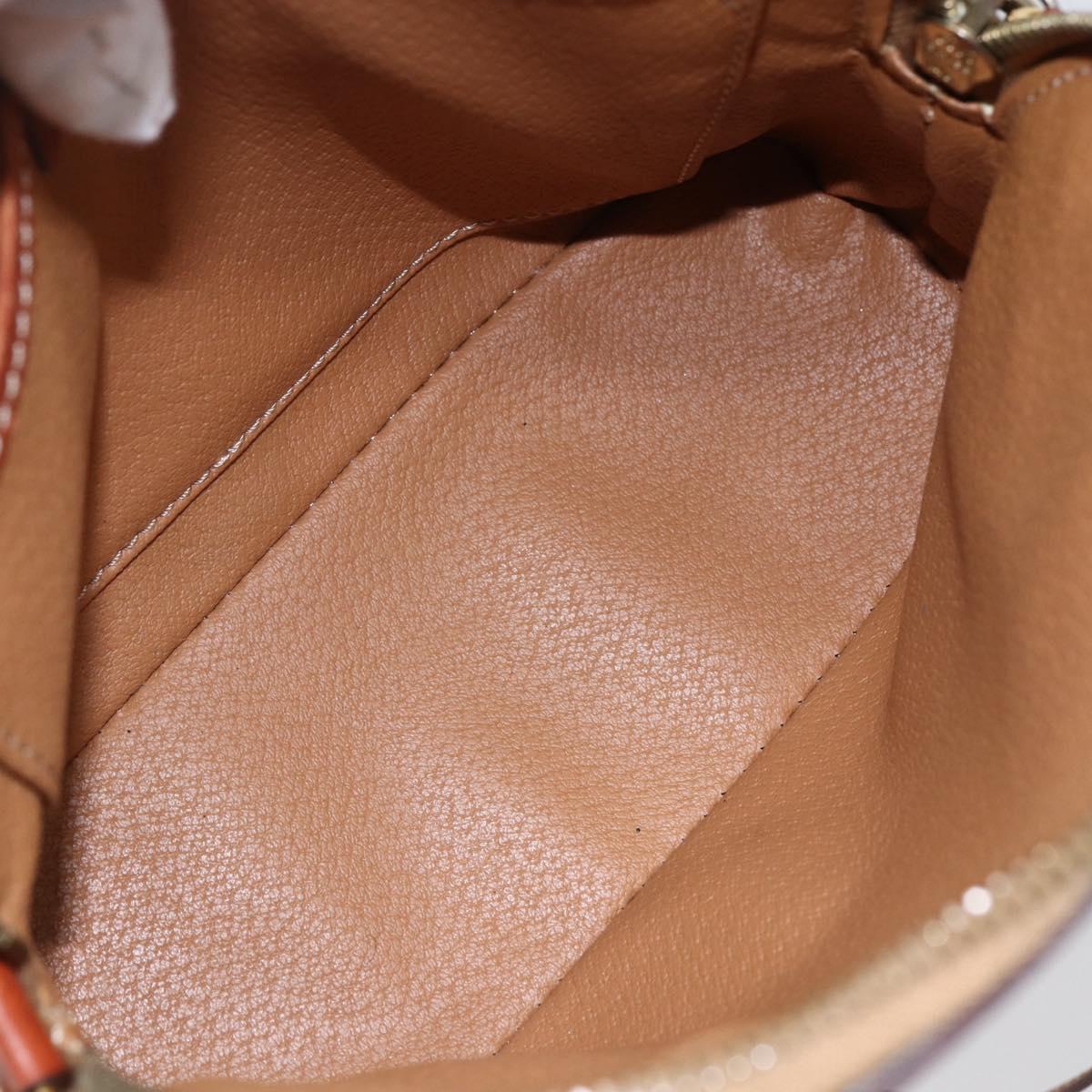 CELINE Macadam Canvas Hand Bag PVC Leather 2way Brown Auth BA6720