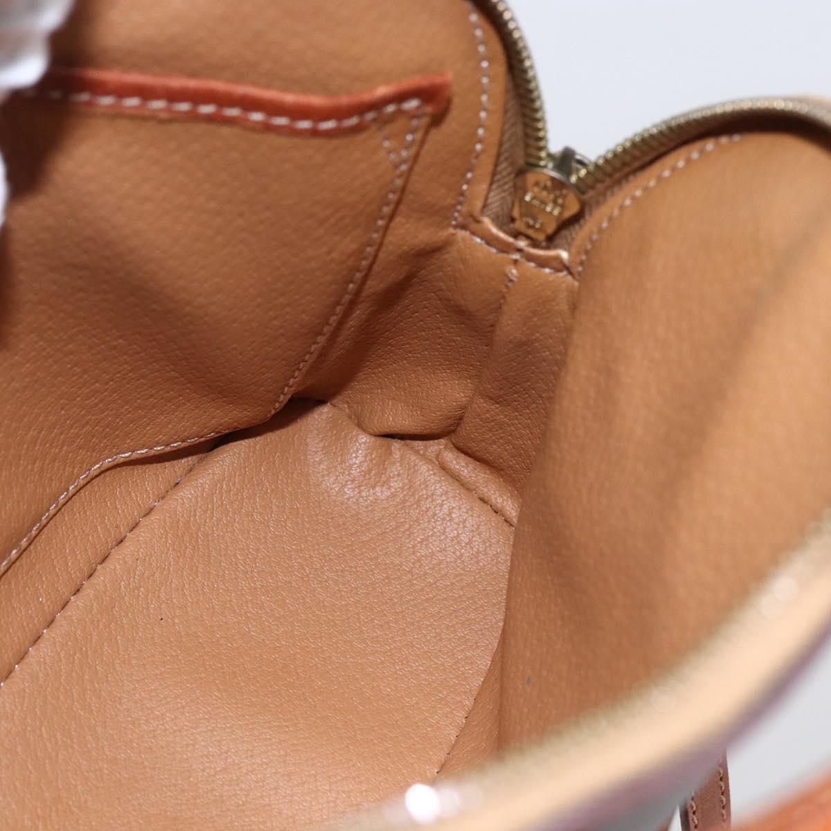 CELINE Macadam Canvas Hand Bag PVC Leather 2way Brown Auth BA6720