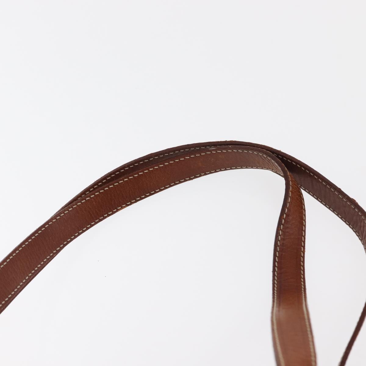 CELINE Macadam Canvas Backpack PVC Leather Brown Auth BA6723