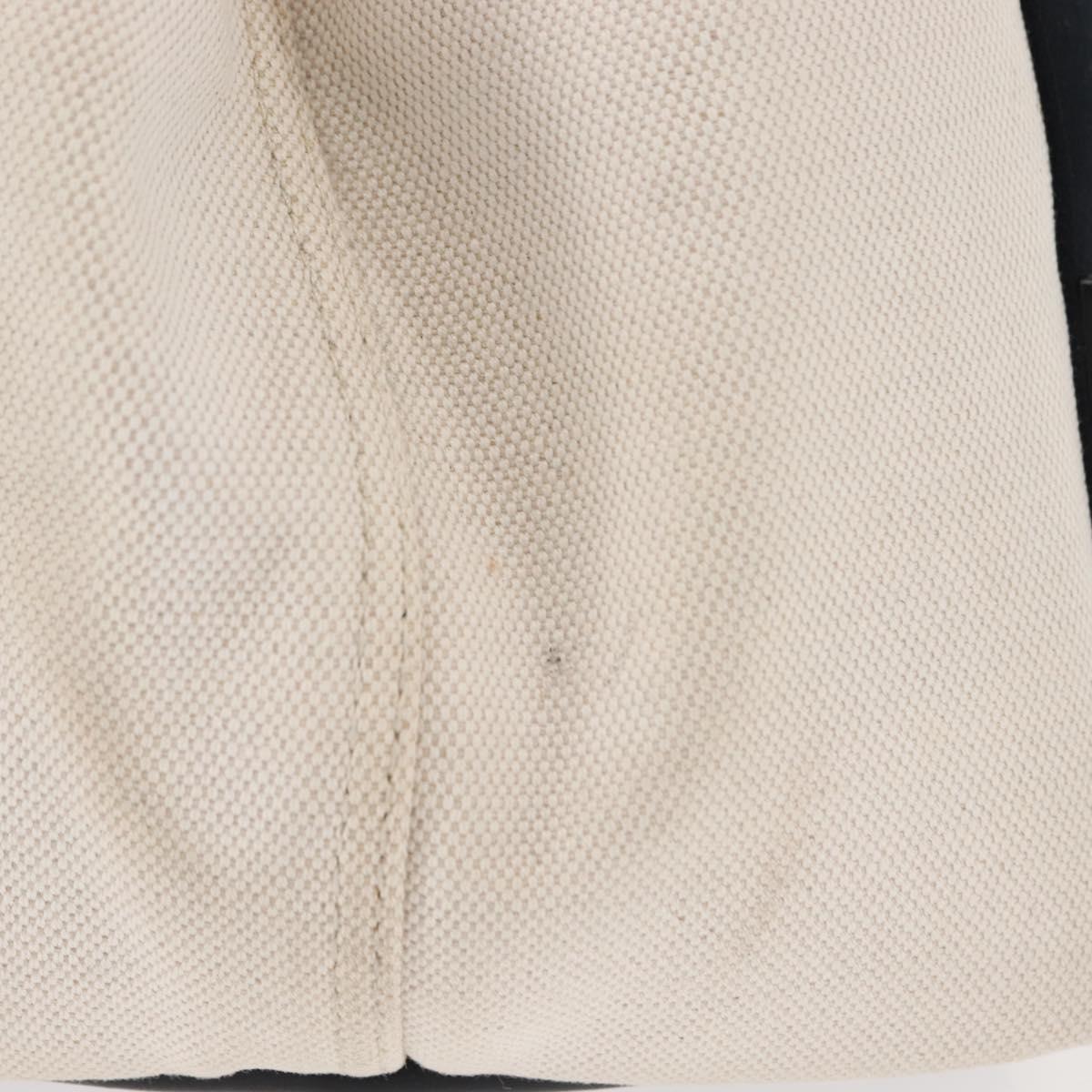 BALENCIAGA Navy Kabas S Hand Bag Canvas Black White 339933 Auth BA6735