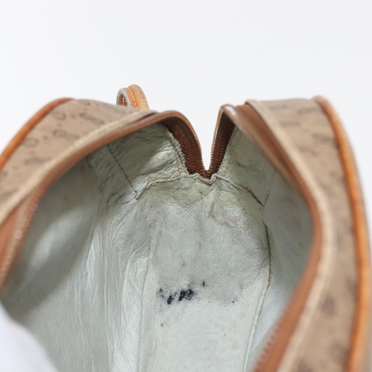 GUCCI Micro GG Supreme Shoulder Bag PVC Beige Gold Auth BA6740