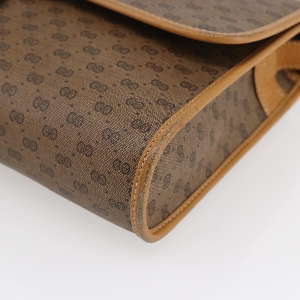 GUCCI Micro GG Supreme Shoulder Bag PVC Beige Gold 001 115 2681 Auth BA6741