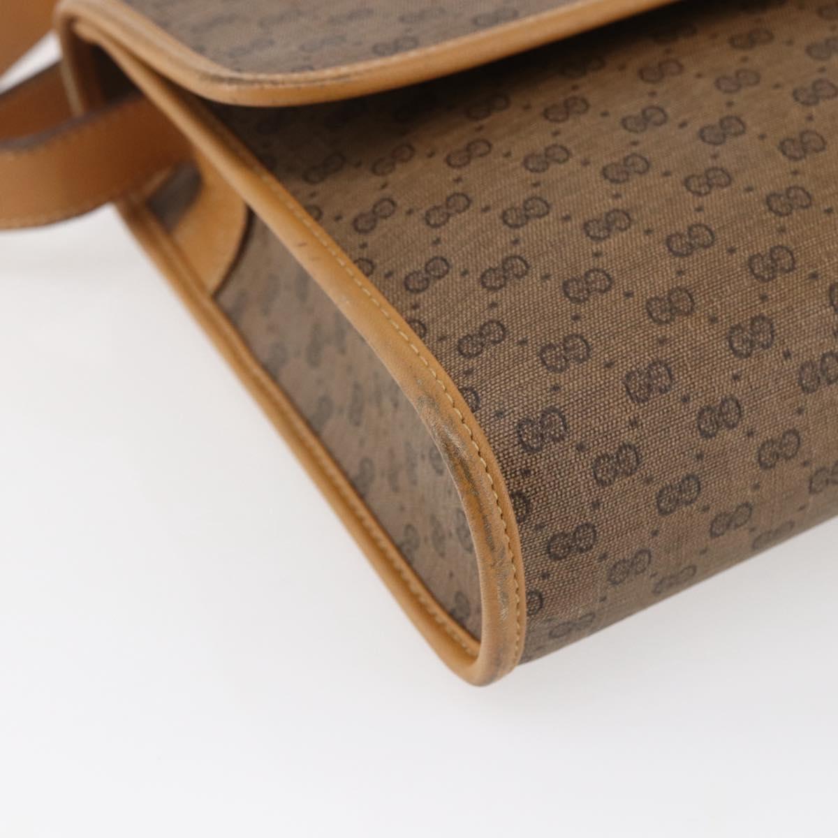 GUCCI Micro GG Supreme Shoulder Bag PVC Beige Gold 001 115 2681 Auth BA6741