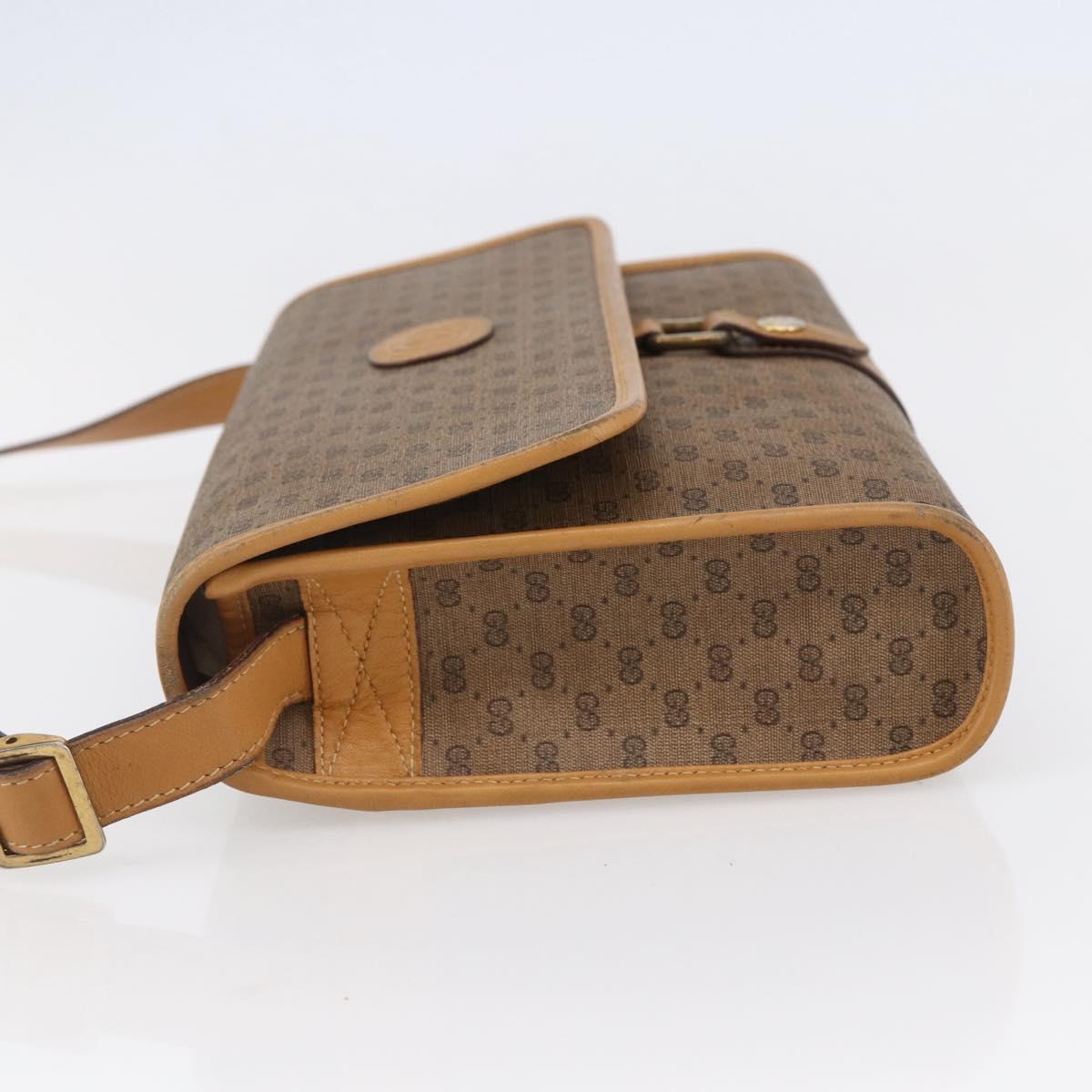 GUCCI Micro GG Supreme Shoulder Bag PVC Beige Gold 001 115 2681 Auth BA6741
