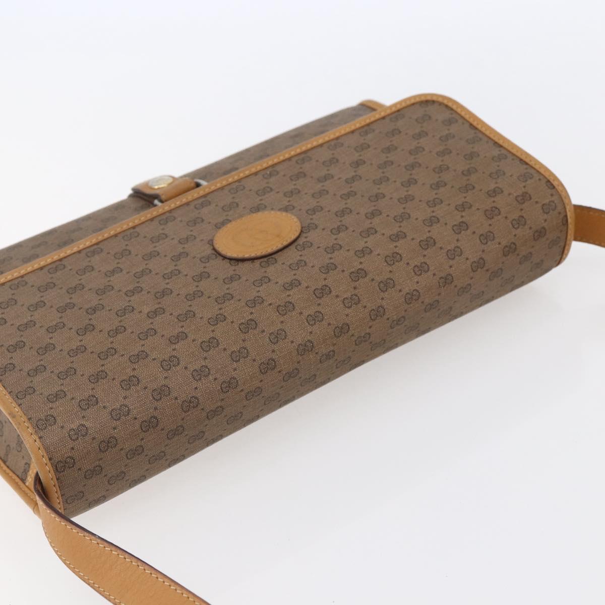 GUCCI Micro GG Supreme Shoulder Bag PVC Beige Gold 001 115 2681 Auth BA6741