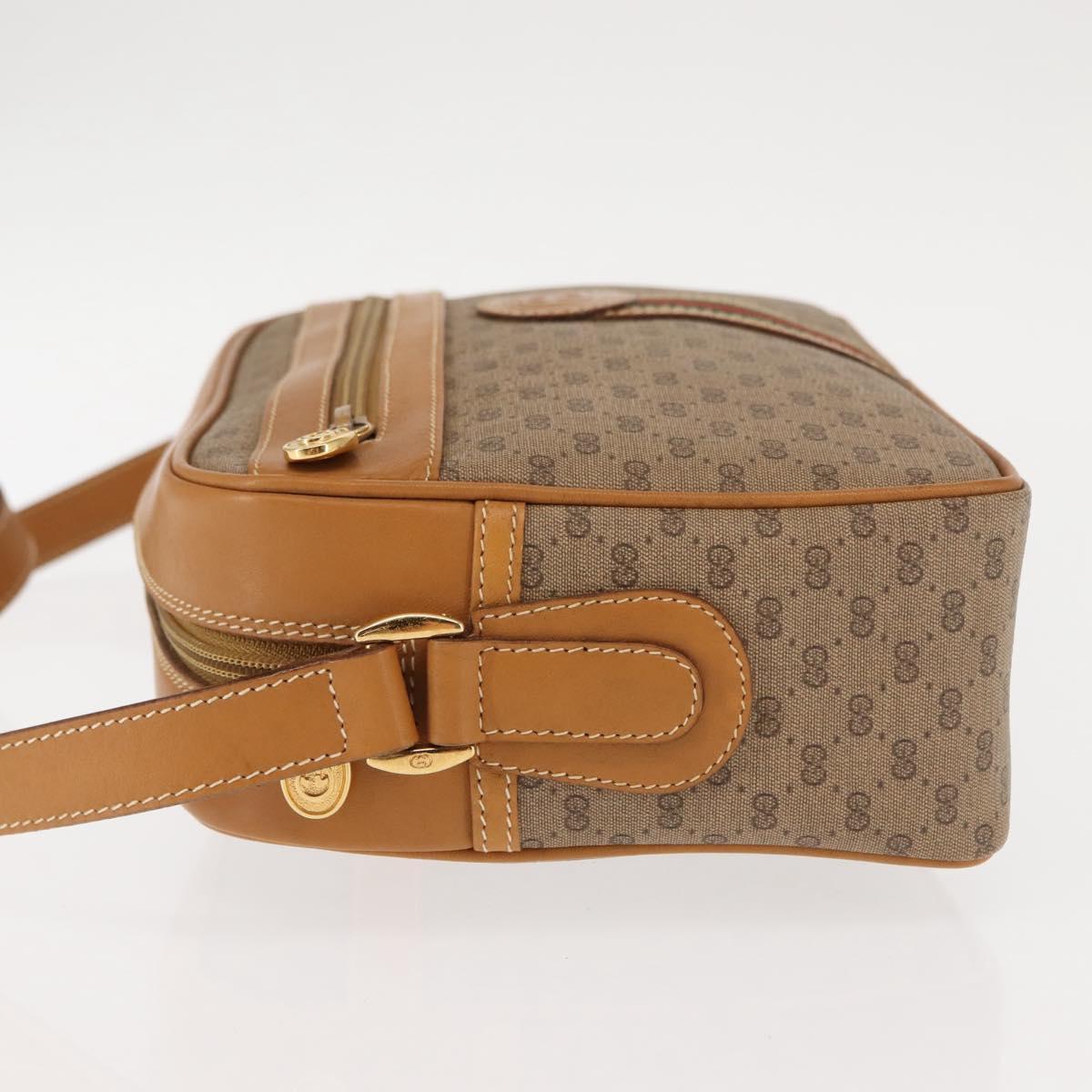 GUCCI Micro GG Supreme Web Sherry Line Bag PVC Beige 001 261 0942 Auth BA6742