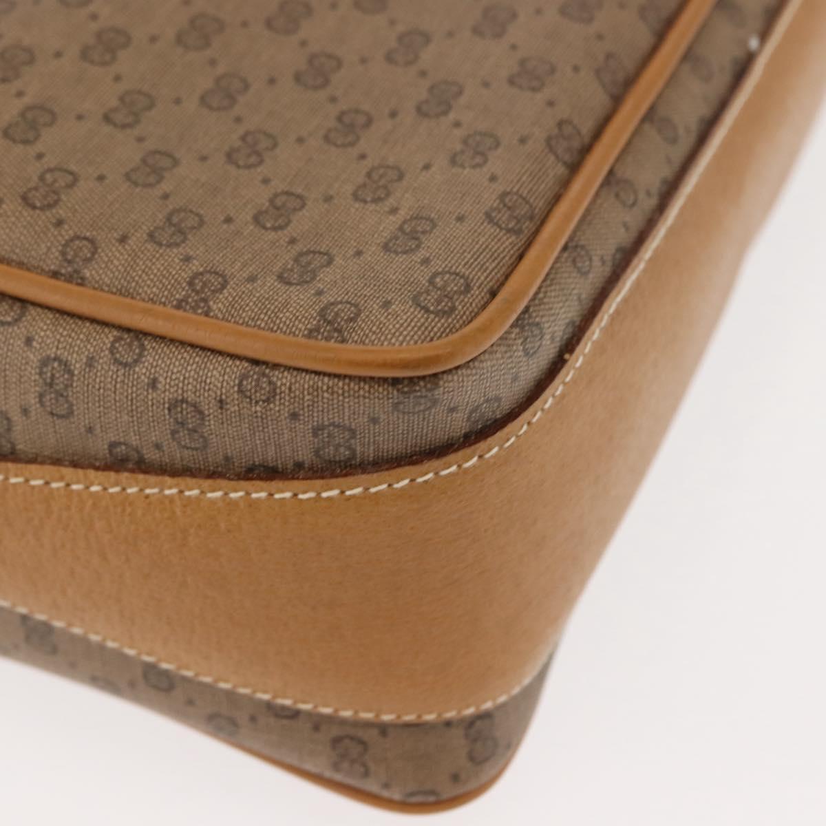 GUCCI Micro GG Supreme Shoulder Bag PVC Beige Gold 001 56 0860 Auth BA6743