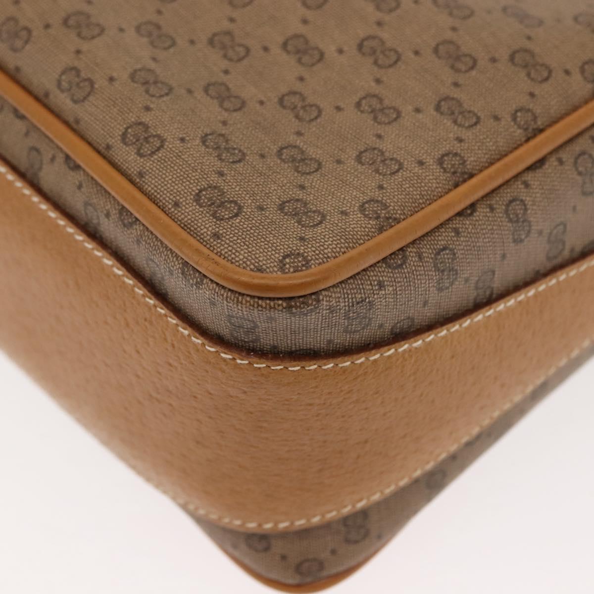 GUCCI Micro GG Supreme Shoulder Bag PVC Beige Gold 001 56 0860 Auth BA6743