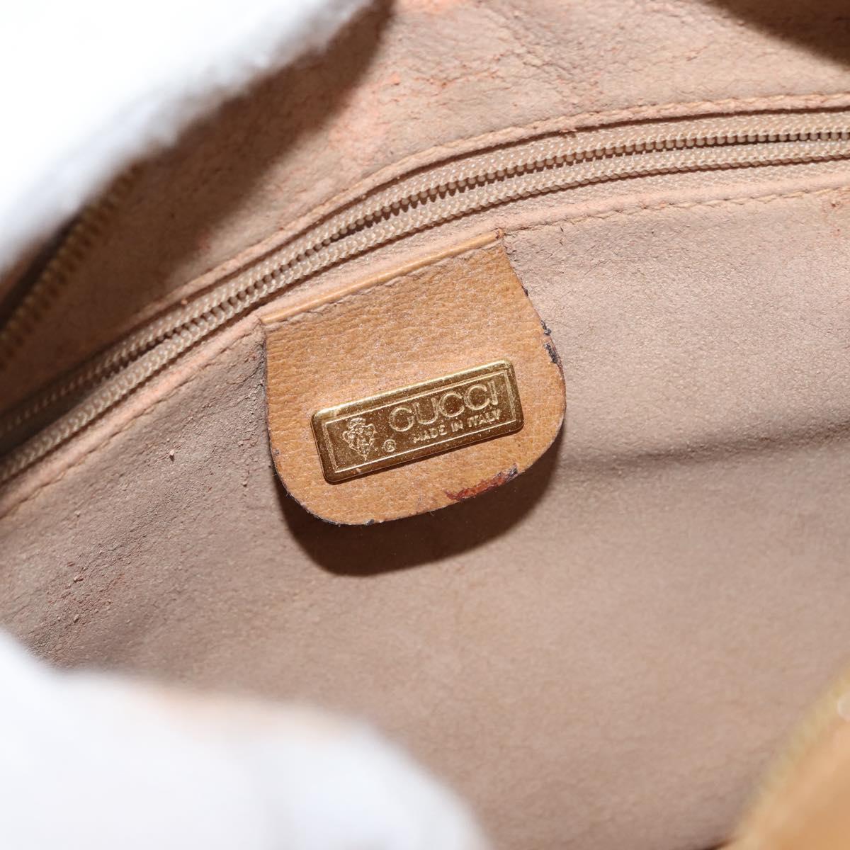 GUCCI Micro GG Supreme Shoulder Bag PVC Beige Gold 001 56 0860 Auth BA6743