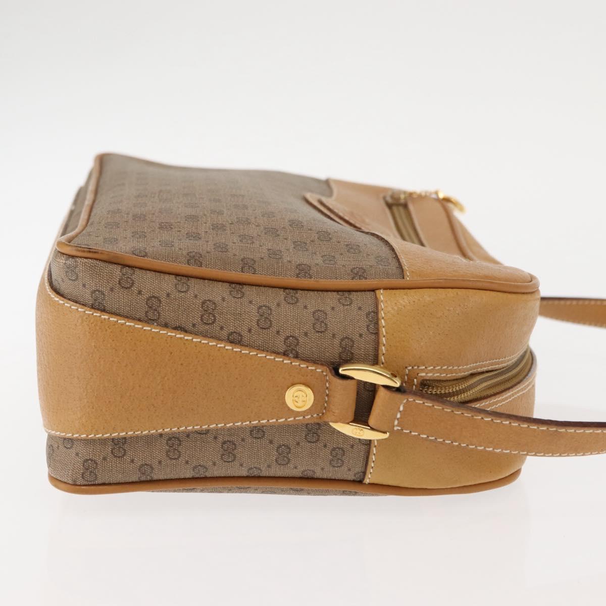 GUCCI Micro GG Supreme Shoulder Bag PVC Beige Gold 001 56 0860 Auth BA6743