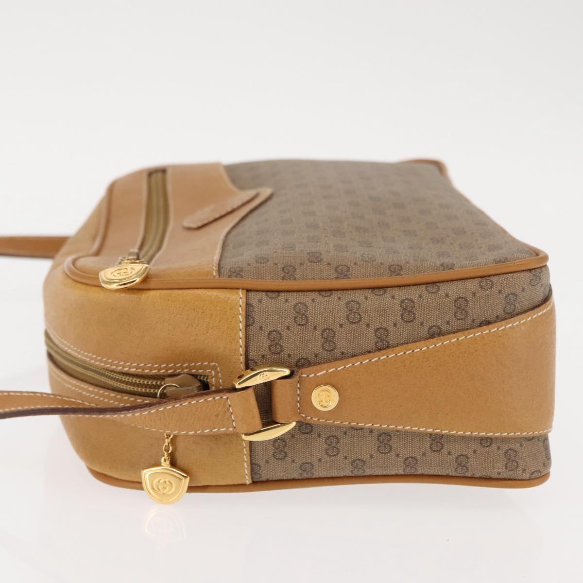 GUCCI Micro GG Supreme Shoulder Bag PVC Beige Gold 001 56 0860 Auth BA6743