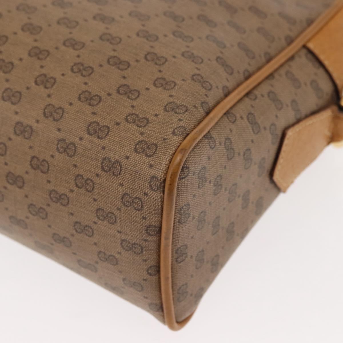 GUCCI Micro GG Supreme Shoulder Bag PVC Beige Gold 001 084 0852 Auth BA6744