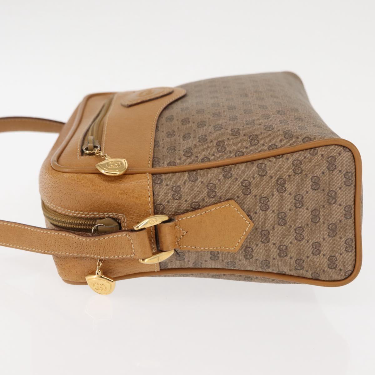 GUCCI Micro GG Supreme Shoulder Bag PVC Beige Gold 001 084 0852 Auth BA6744