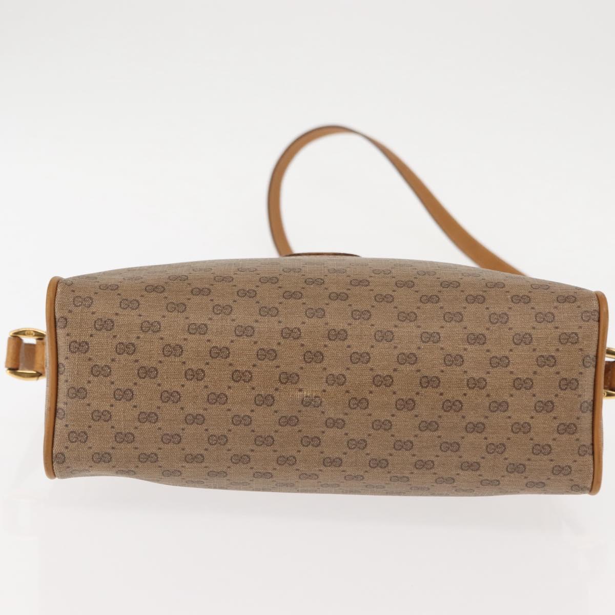 GUCCI Micro GG Supreme Shoulder Bag PVC Beige Gold 001 084 0852 Auth BA6744