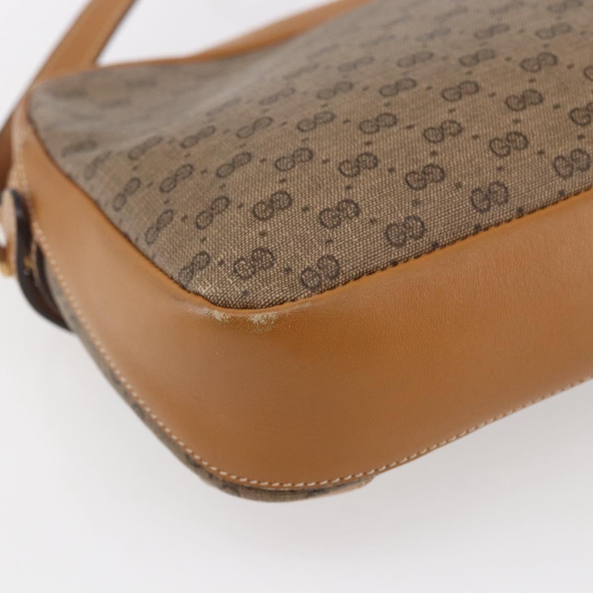 GUCCI Micro GG Supreme Shoulder Bag PVC Beige Gold 007 23 0017 Auth BA6745