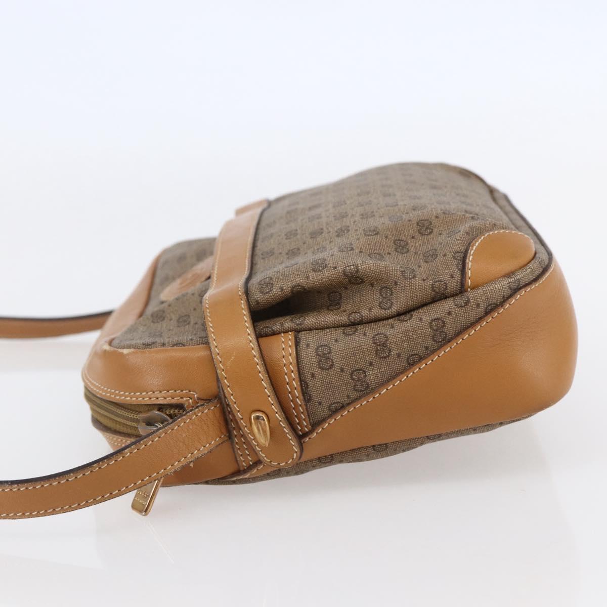 GUCCI Micro GG Supreme Shoulder Bag PVC Beige Gold 007 23 0017 Auth BA6745