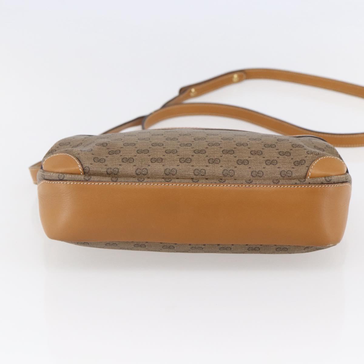 GUCCI Micro GG Supreme Shoulder Bag PVC Beige Gold 007 23 0017 Auth BA6745