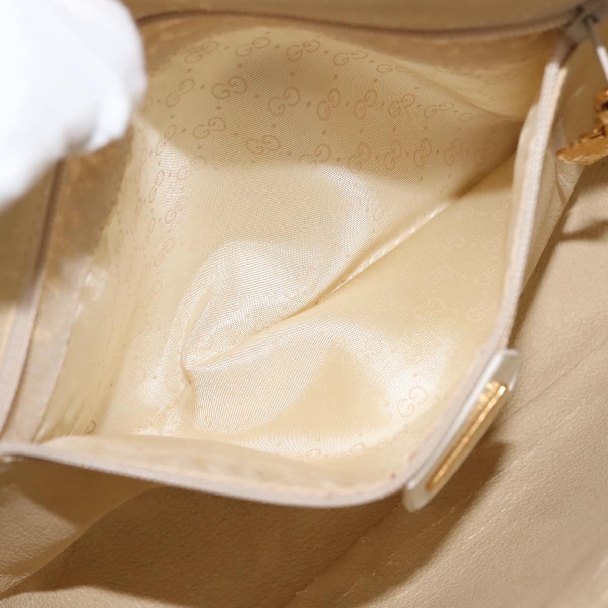 GUCCI Flora Shoulder Bag Canvas Beige Gold 001 093 1050 Auth BA6750