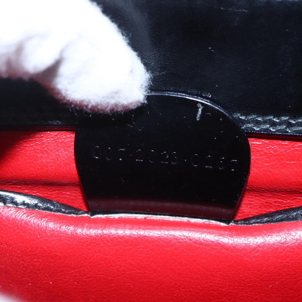 GUCCI Shoulder Bag Leather Black Silver 007 2023 0267 Auth BA6751