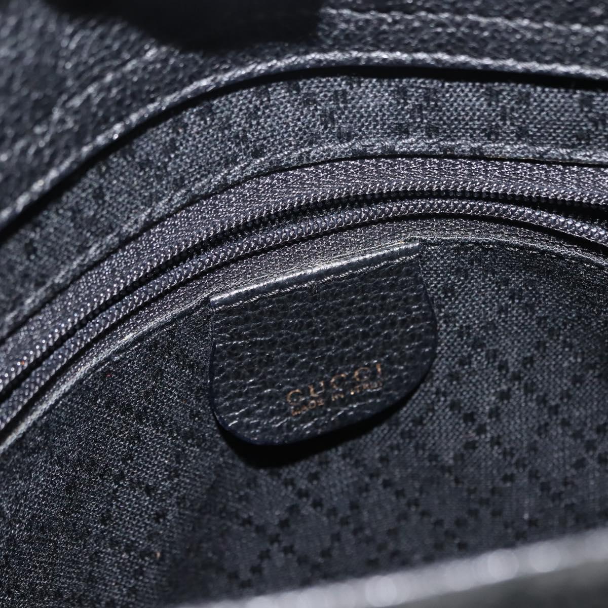 GUCCI Bamboo Hand Bag Suede 2way Black Auth BA6753