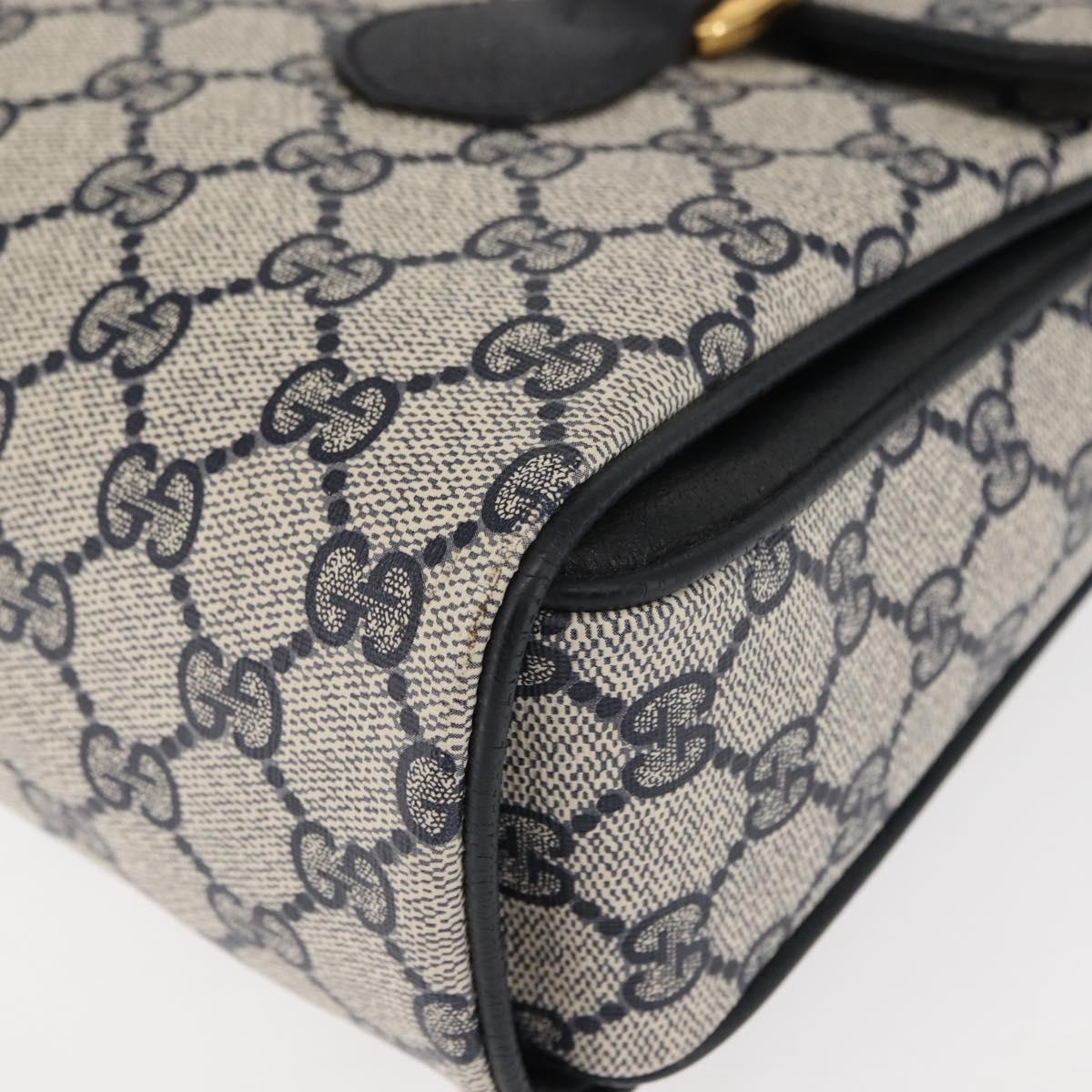 GUCCI GG Supreme Hand Bag PVC Leather Navy Auth BA6754
