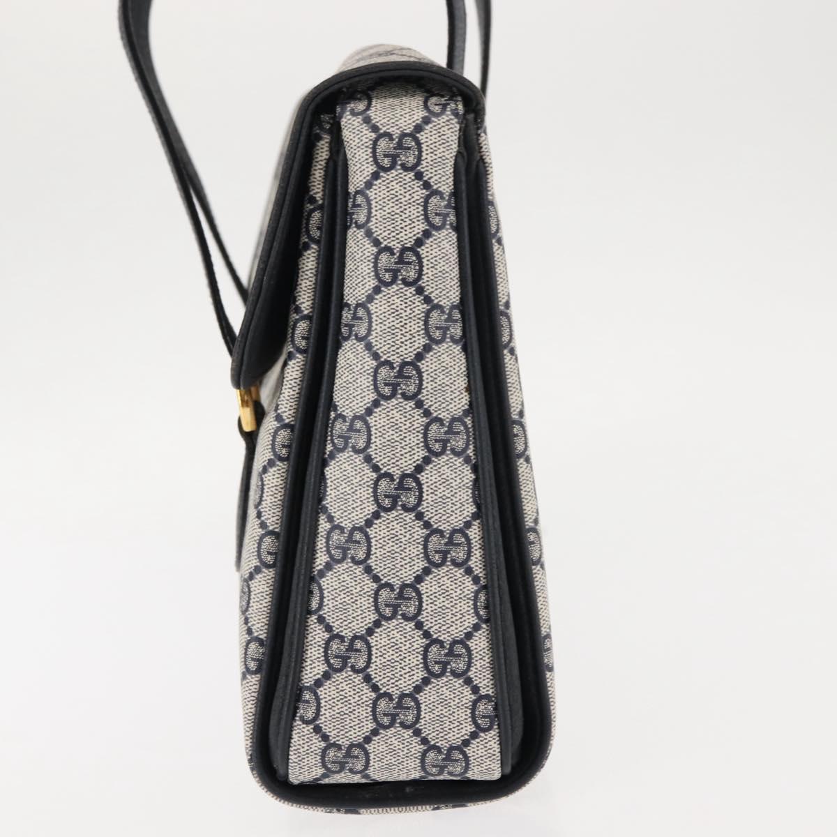 GUCCI GG Supreme Hand Bag PVC Leather Navy Auth BA6754