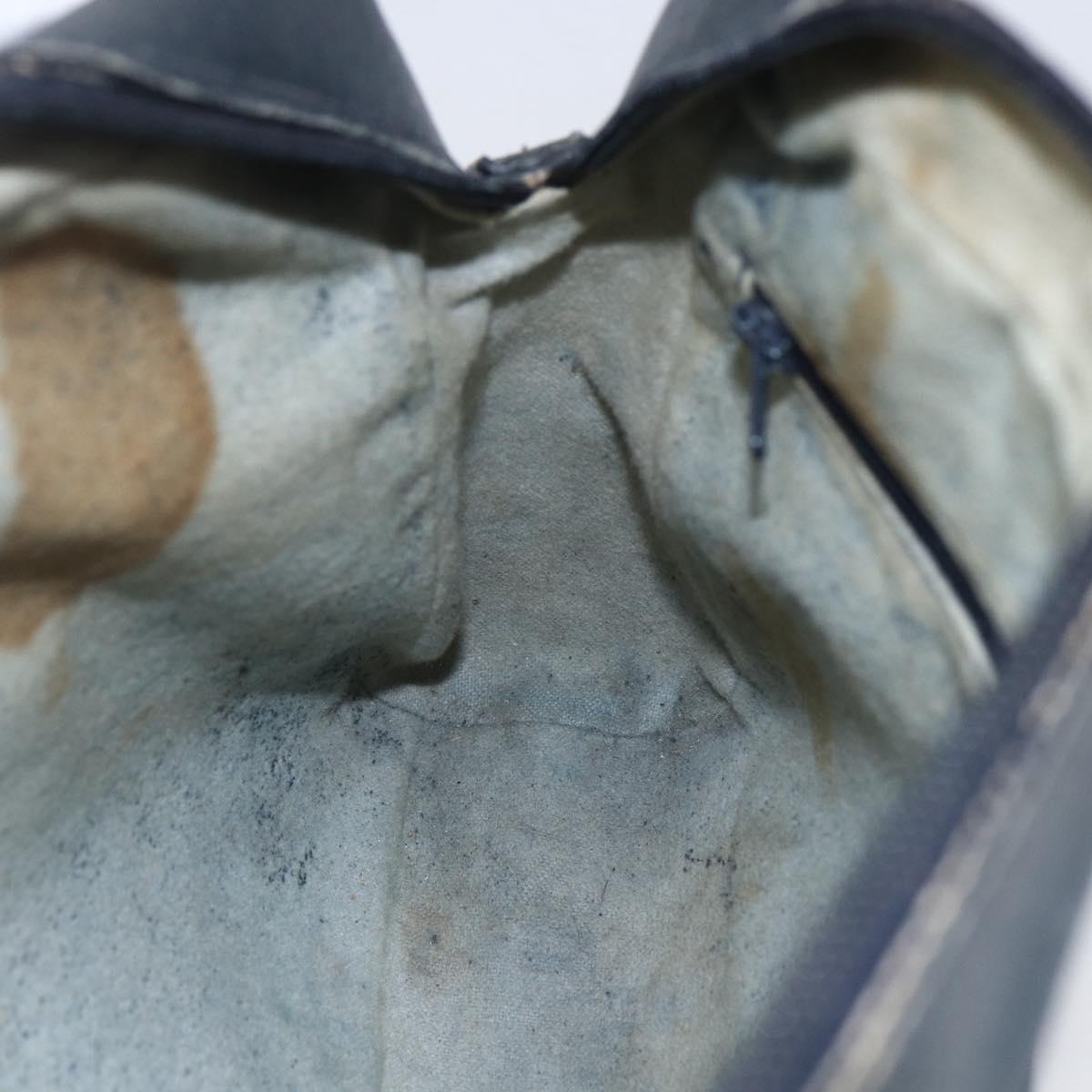 GUCCI GG Canvas Sherry Line Shoulder Bag PVC Leather Navy Red Auth BA6760