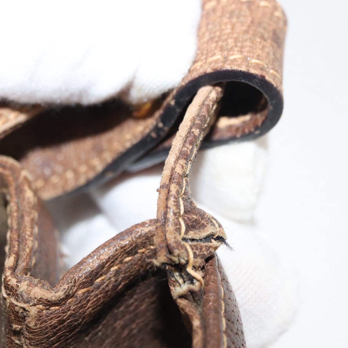 GUCCI GG Supreme Shoulder Bag PVC Leather Beige Auth BA6765